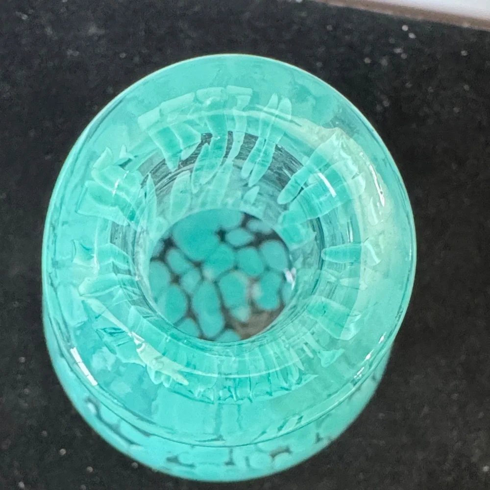 Elegant Turquoise Glass Vase
